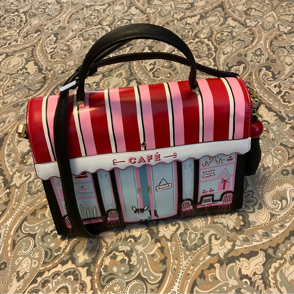 NWOT Rare Kate Spade Ma Cherrie Cafe Leather Satchel Bag - Picture 8 of 16